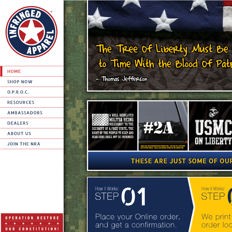Infringed Apparel - Website